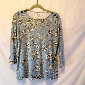 j.jill top with button detail at shoulders